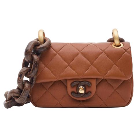 chanel wood chain bag